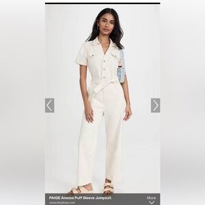 BNWT Paige jumpsuit size 8 color is quartz sand